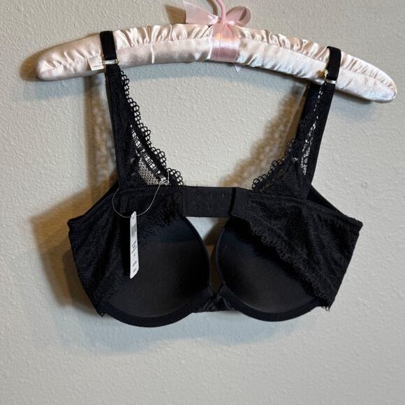 Soma bra black Embraceable Enchanting lace push up back lace insets Sz 32DD  NWT - Picture 3 of 9